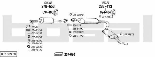  062.383.00 Exhaust system 06238300