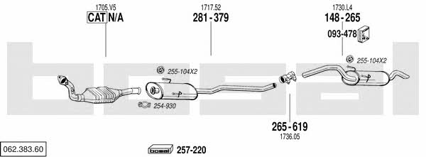  062.383.60 Exhaust system 06238360