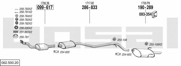 Bosal 062.500.20 Exhaust system 06250020 06250020 Bosal Exhaust system