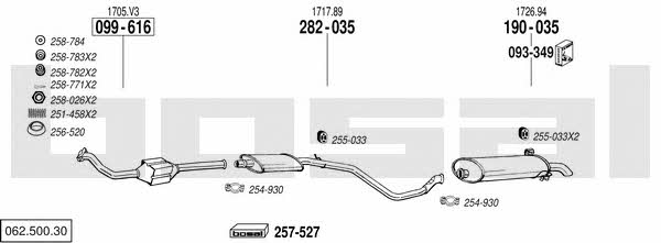 06250030 Bosal Exhaust system