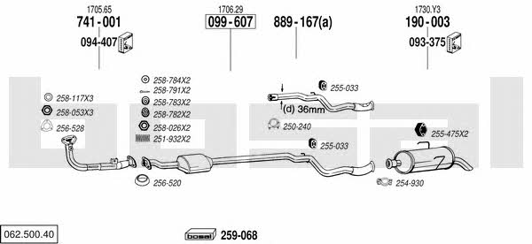  062.500.40 Exhaust system 06250040