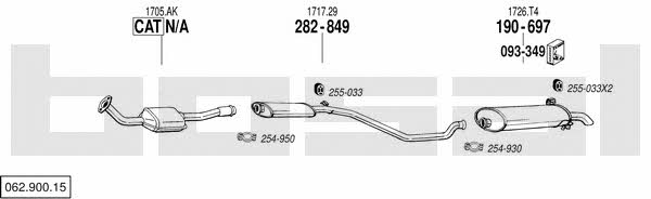Bosal 062.900.15 Exhaust system 06290015 06290015 Bosal Exhaust system