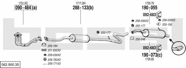  062.900.35 Exhaust system 06290035