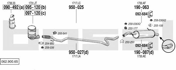  062.900.65 Exhaust system 06290065