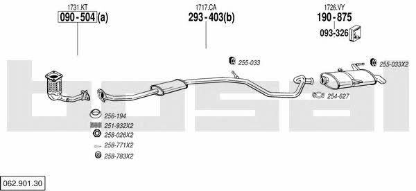 Bosal 062.901.30 Exhaust system 06290130