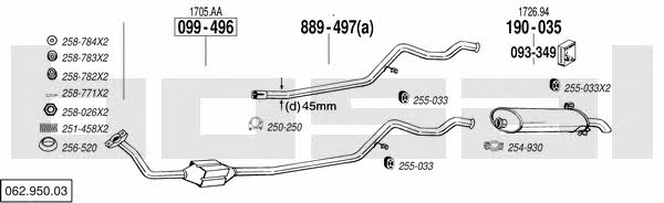 06295003 Bosal Exhaust system