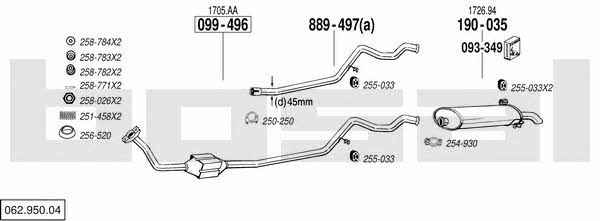 06295004 Bosal Exhaust system