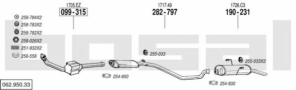 Bosal 062.950.33 Exhaust system 06295033