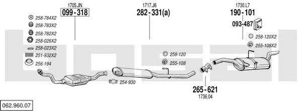 Bosal 062.960.07 Exhaust system 06296007