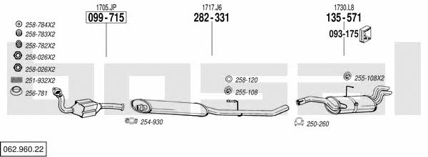 06296022 Bosal Exhaust system