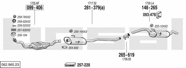  062.960.23 Exhaust system 06296023