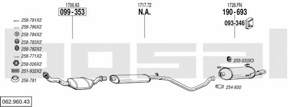 06296043 Bosal Exhaust system