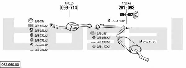 06296080 Bosal Exhaust system