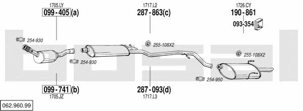  062.960.99 Exhaust system 06296099