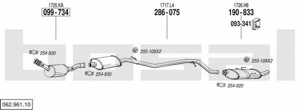 06296110 Bosal Exhaust system