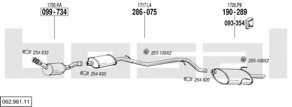 06296111 Bosal Exhaust system