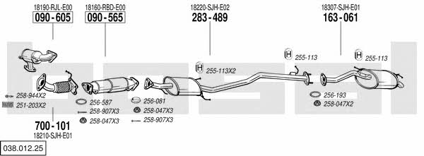 03801225 Bosal Exhaust system