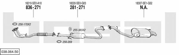 Bosal 038.064.50 Exhaust system 03806450