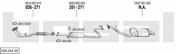 Bosal 038.064.50 Exhaust system 03806450 03806450 Bosal Exhaust system