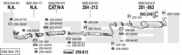 Bosal 038.064.75 Exhaust system 03806475