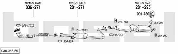 Bosal 038.066.50 Exhaust system 03806650