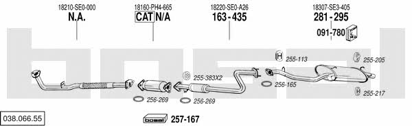 Bosal 038.066.55 Exhaust system 03806655