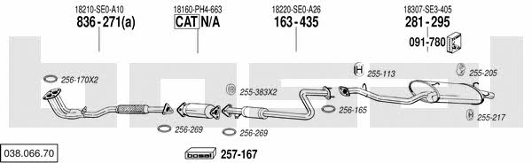 Bosal 038.066.70 Exhaust system 03806670