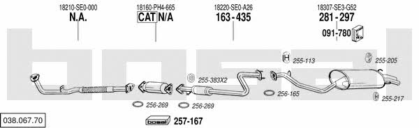 Bosal 038.067.70 Exhaust system 03806770