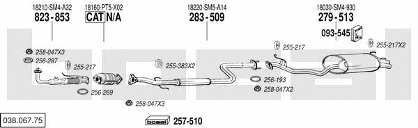 Bosal 038.067.75 Exhaust system 03806775