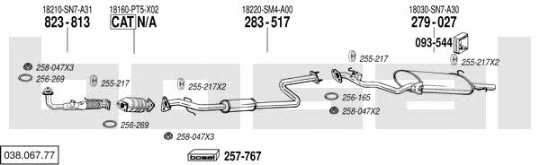 Bosal 038.067.77 Exhaust system 03806777 03806777 Bosal Exhaust system