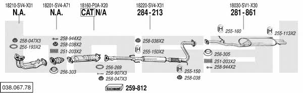 Bosal 038.067.78 Exhaust system 03806778