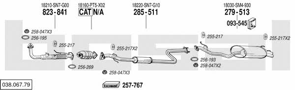  038.067.79 Exhaust system 03806779
