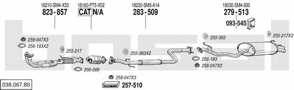 Bosal 038.067.80 Exhaust system 03806780
