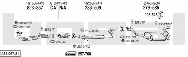  038.067.81 Exhaust system 03806781