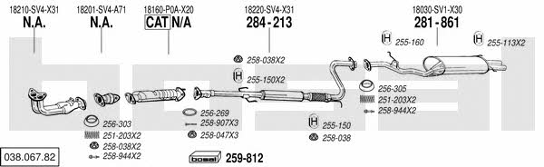  038.067.82 Exhaust system 03806782