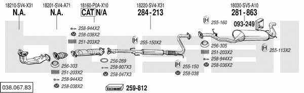 Bosal 038.067.83 Exhaust system 03806783
