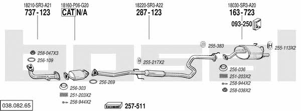 Bosal 038.082.65 Exhaust system 03808265