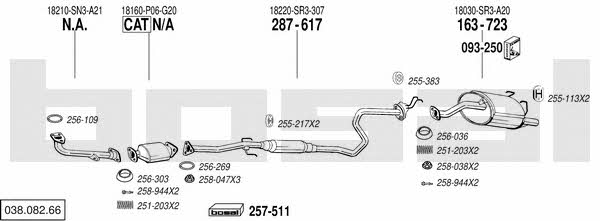 Bosal 038.082.66 Exhaust system 03808266