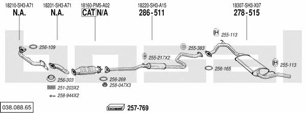 Bosal 038.088.65 Exhaust system 03808865