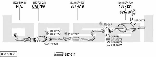 Bosal 038.088.71 Exhaust system 03808871