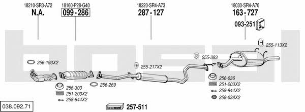  038.092.71 Exhaust system 03809271