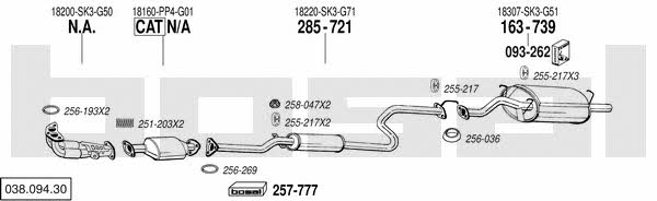  038.094.30 Exhaust system 03809430