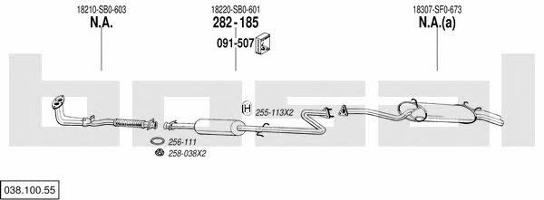 03810055 Bosal Exhaust system