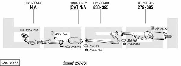  038.100.65 Exhaust system 03810065