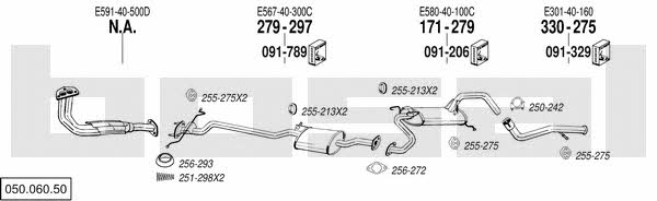 Bosal 050.060.50 Exhaust system 05006050