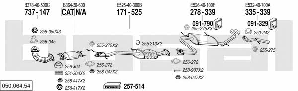 05006454 Bosal Exhaust system