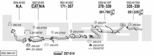  050.064.61 Exhaust system 05006461