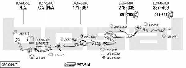 Bosal 050.064.71 Exhaust system 05006471 05006471 Bosal Exhaust system