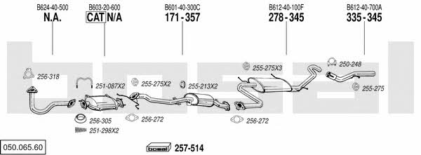 Bosal 050.065.60 Exhaust system 05006560 05006560 Bosal Exhaust system