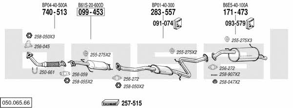  050.065.66 Exhaust system 05006566